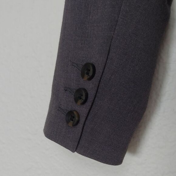 H&M Gray Blazer Classic Tailored Suit Jacket - Picture 7 of 10